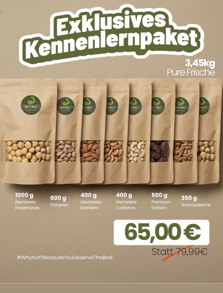 Whynut XXL-Kennenlernpaket – 3,45 kg pure Frische & Vielfalt